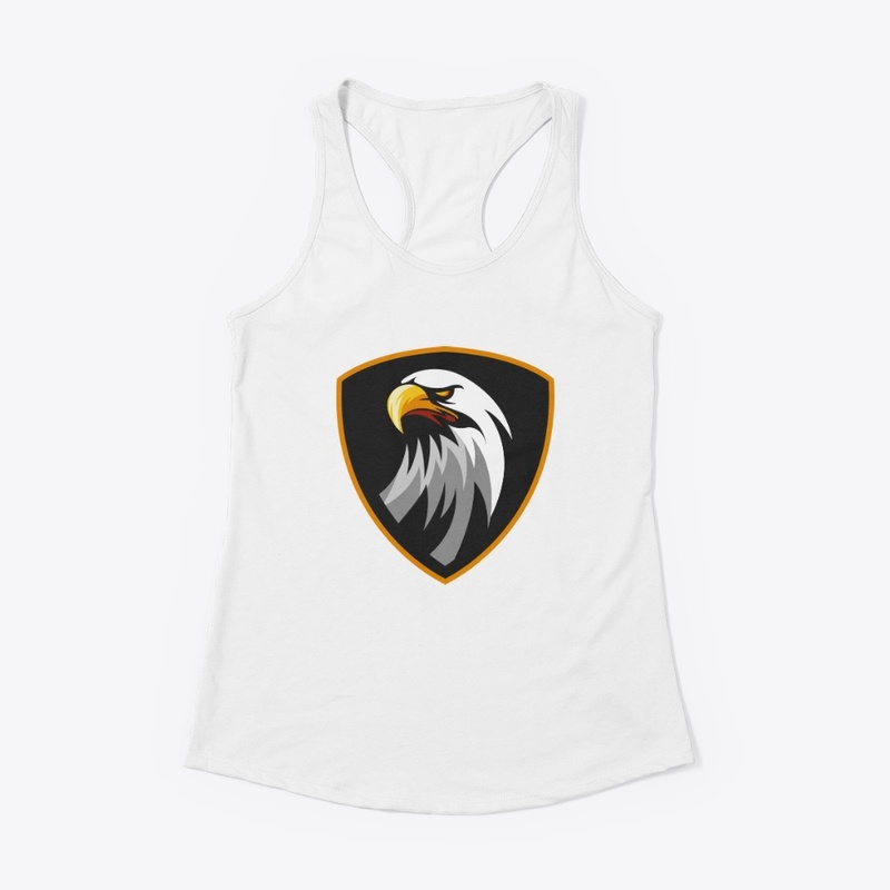 Modern Eagle Head on the Black Shield