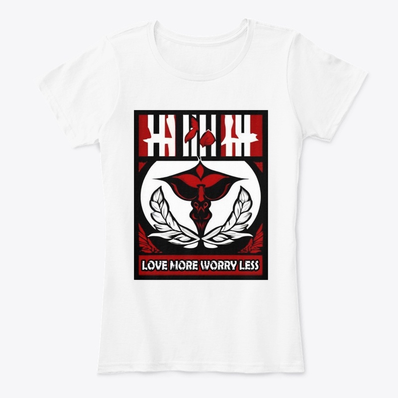 T-shirt design Love More worry less 