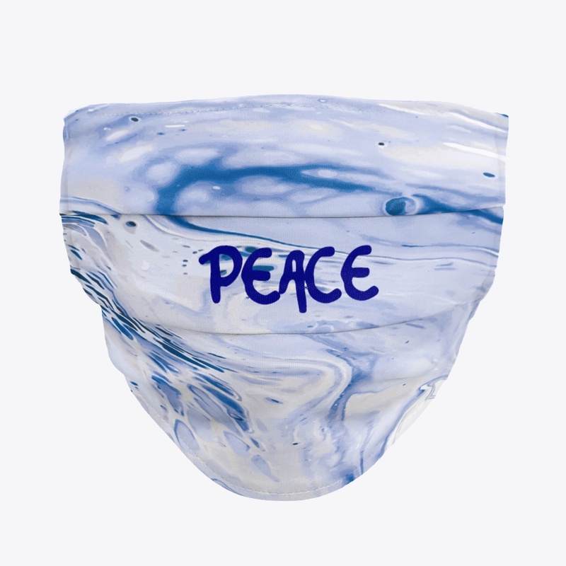 Blue Marble "PEACE" Face Mask