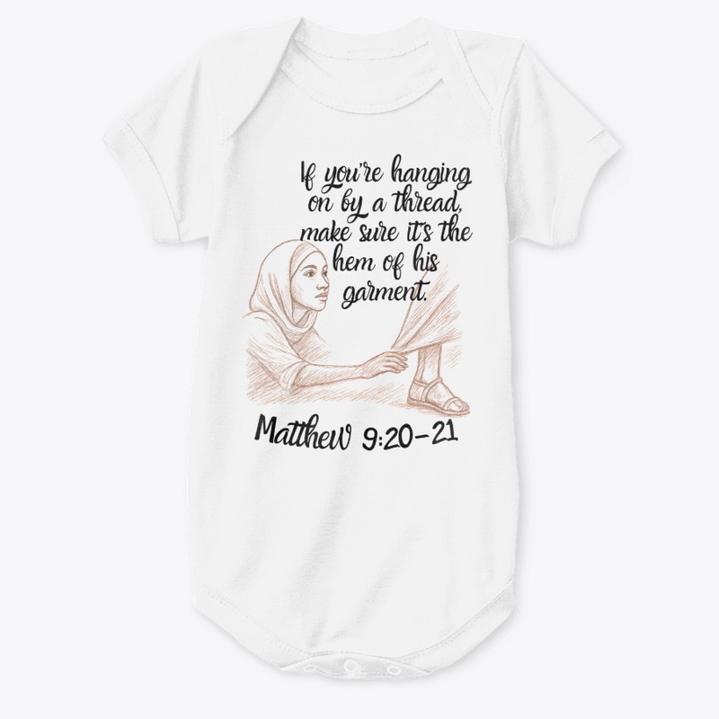 The hem of his garment.