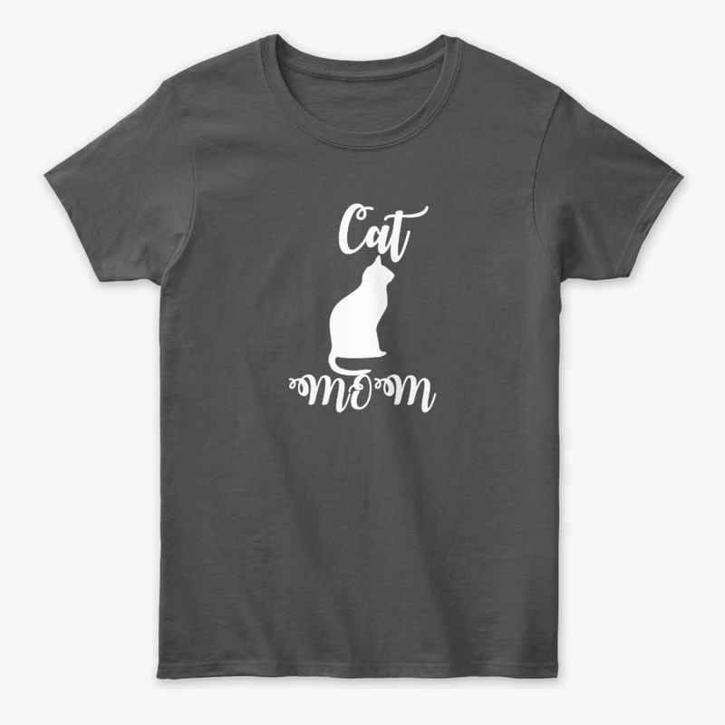 Cat mom black t shirt