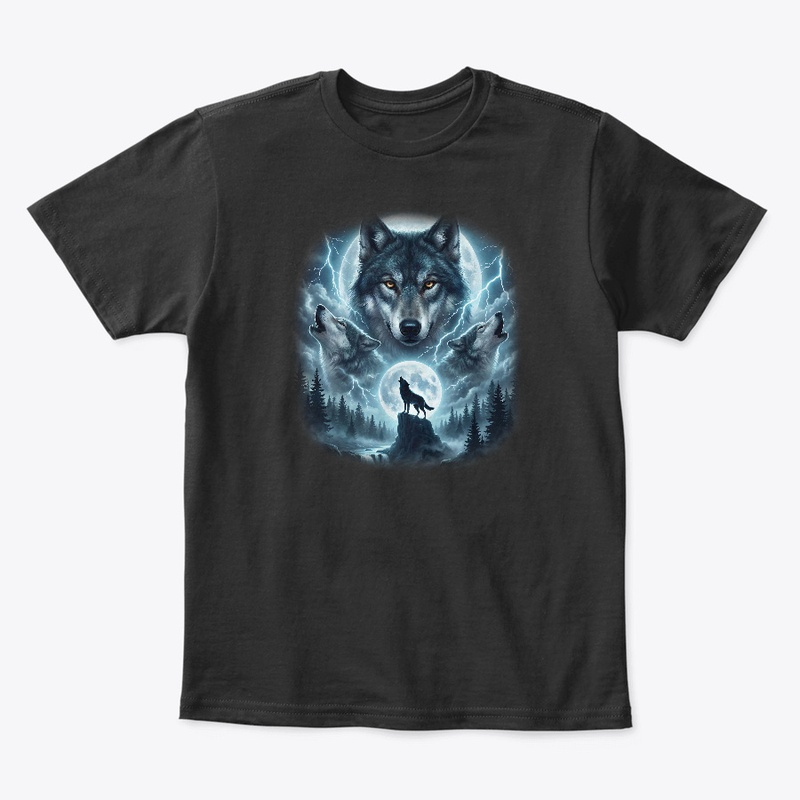 Storm Moon Wolf Tee