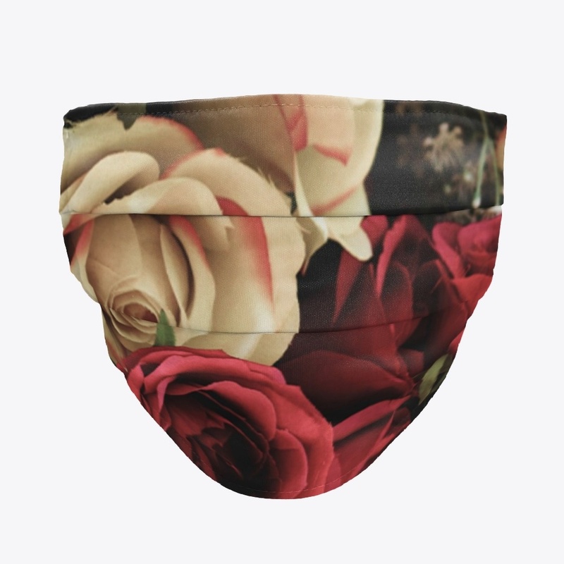 Red and White Roses Mask
