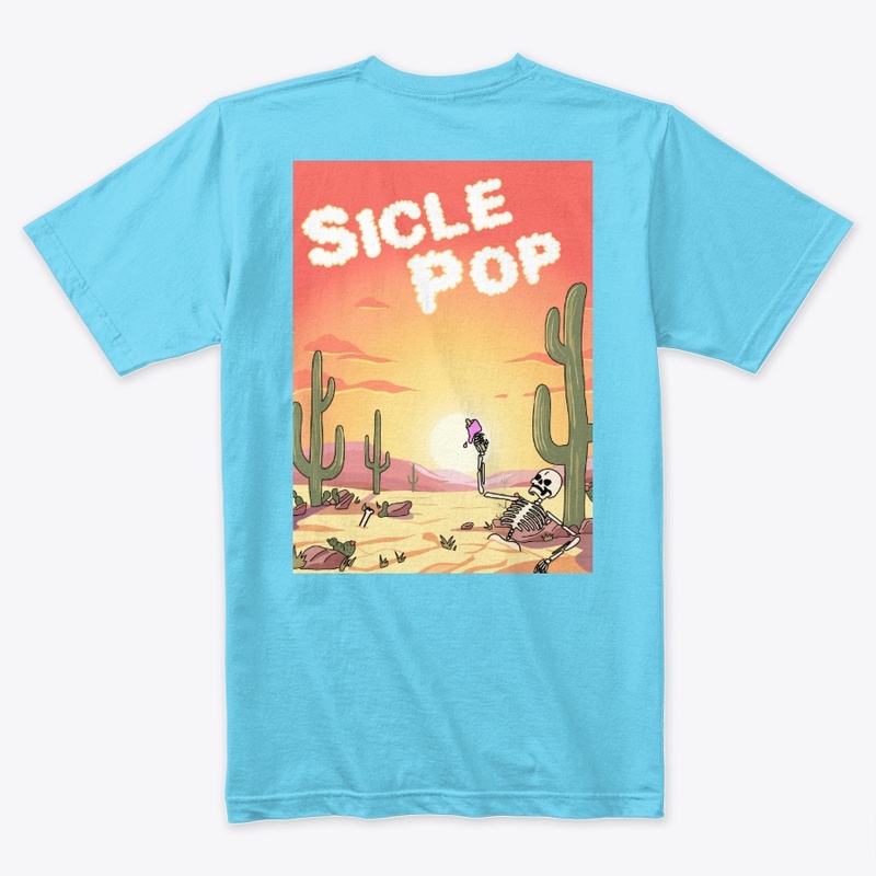 DESERTED Blue T-shirt Siclepop 