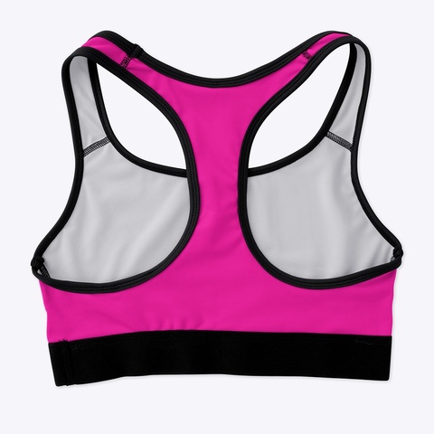 Fly Fam Sports Bra Hot Pink T-Shirt Back
