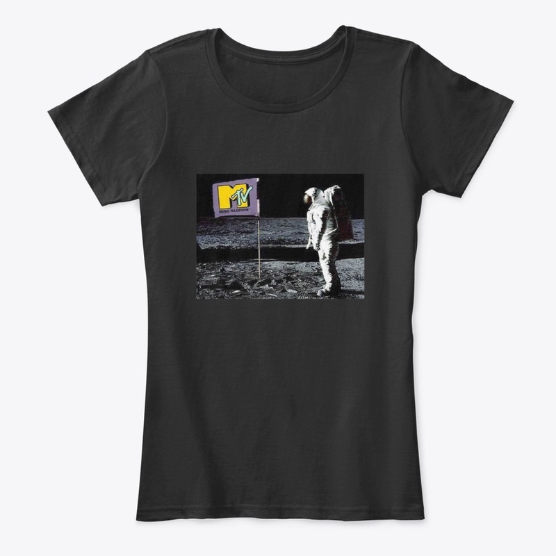 Music Flag On Moon 