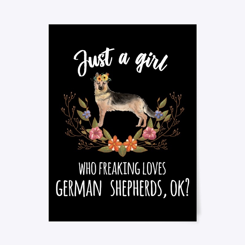 Girl Loves German Shepherd Boho Style