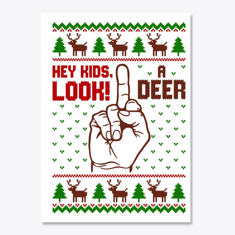 hey kids look a deer ugly sweater