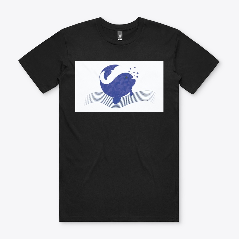 polygonal dolphin t -shirt
