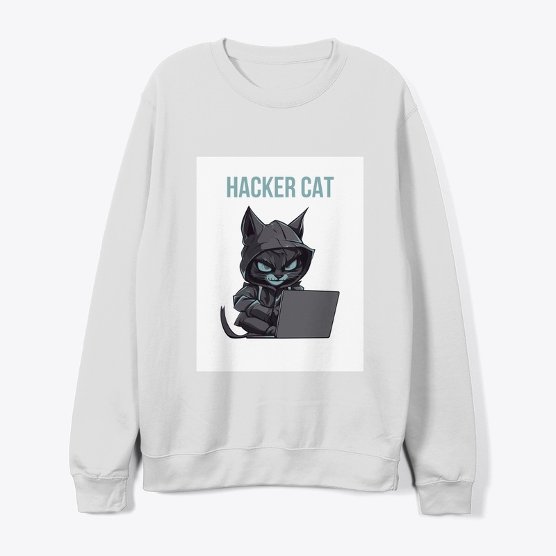 Hacker cat t shirt 