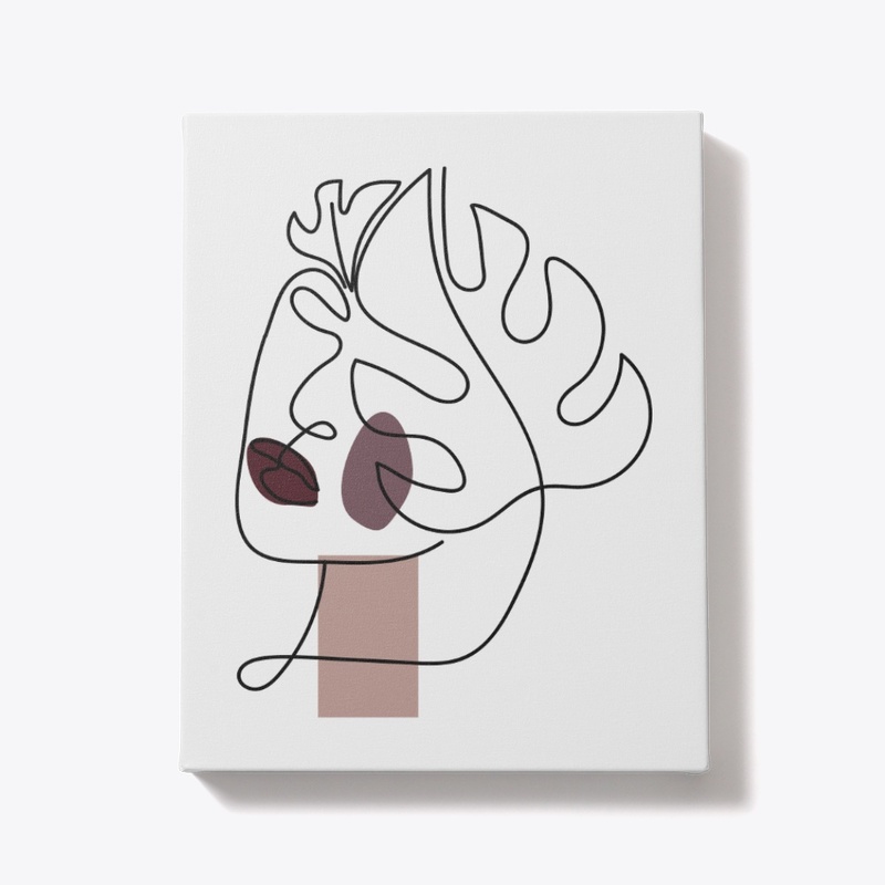 Abstract Woman Face Line Art T-Shirt