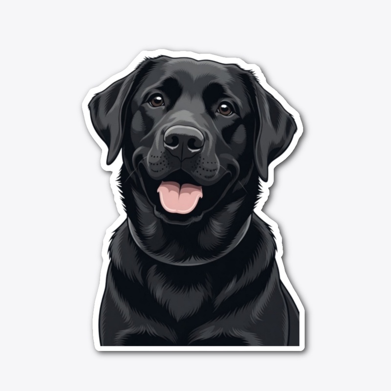 Happy Black Labrador Retriever