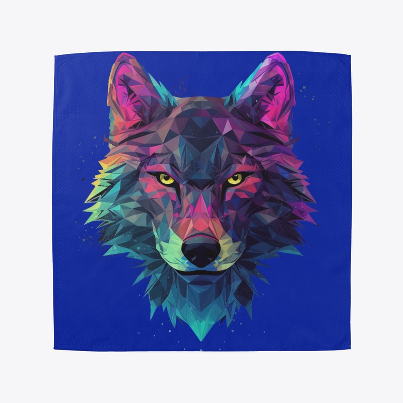 Geometric 3D Low Poly Wolfhead