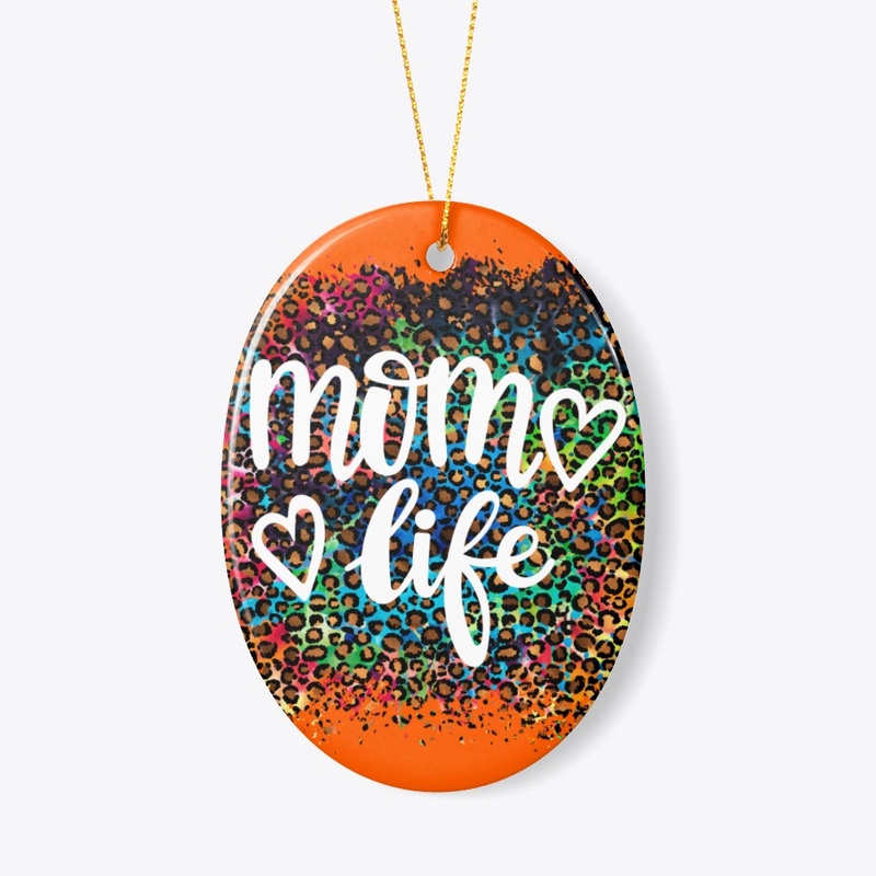 Mom Life with Glittery Cheetah Print