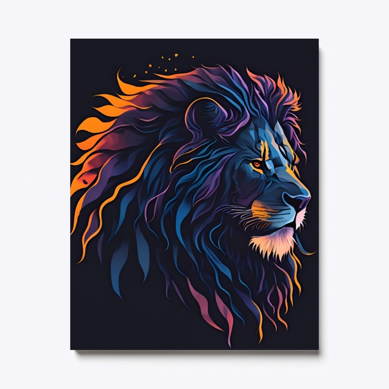 Silhouette Lion Wall Art