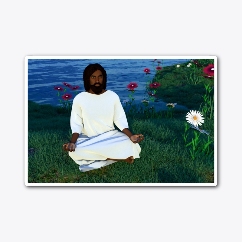 BLACK YESHUA MEDITATING 3D
