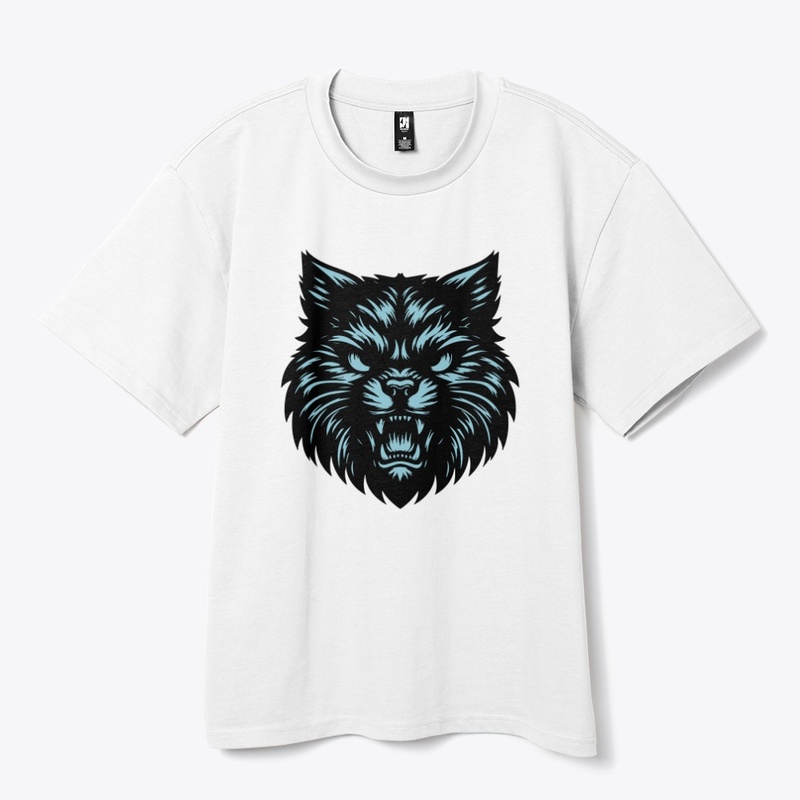Bold Feline Head Design 