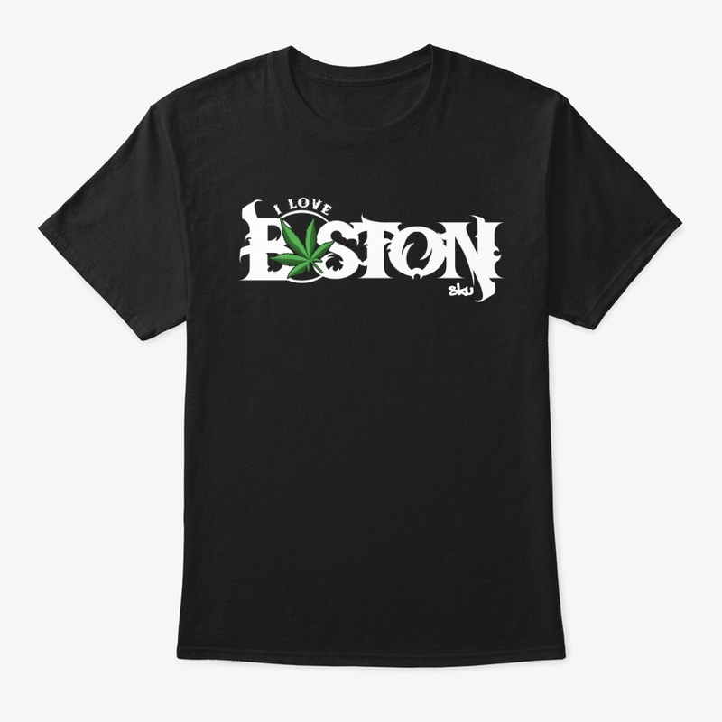 I Love Boston Weed white print