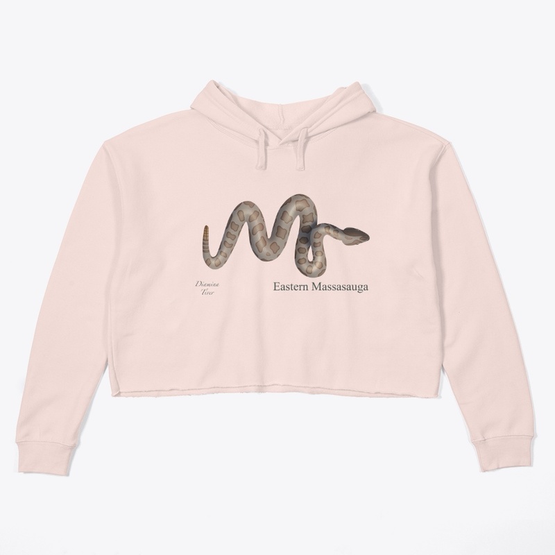 Woman's Crop Hoodie -Eastern Massassauga