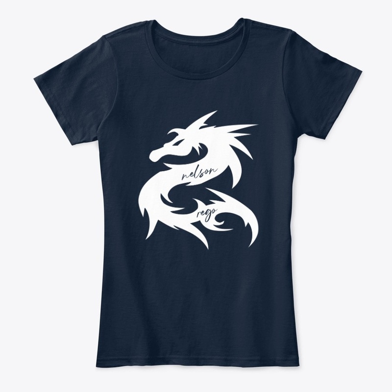 002W NELSON DRAGON LOGO - WHITE