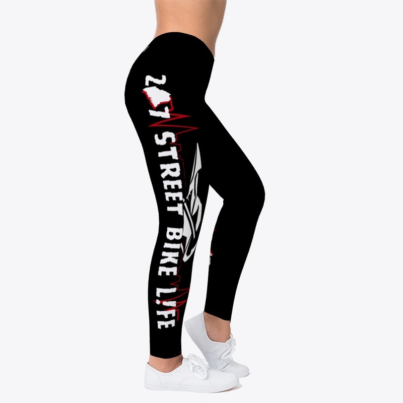 white letter leggings 