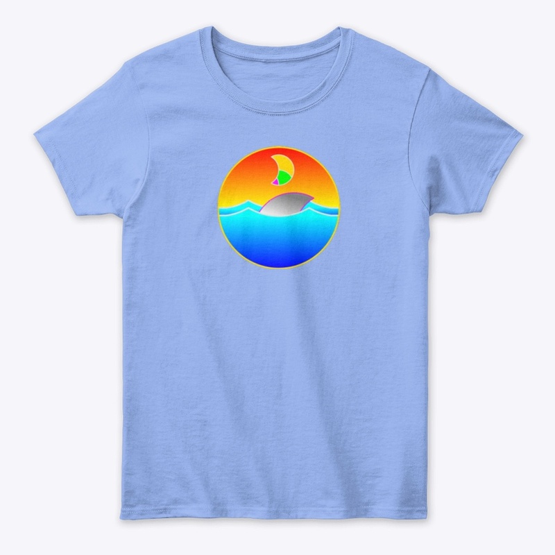 Geometric Sunset Shark Womens’ Top