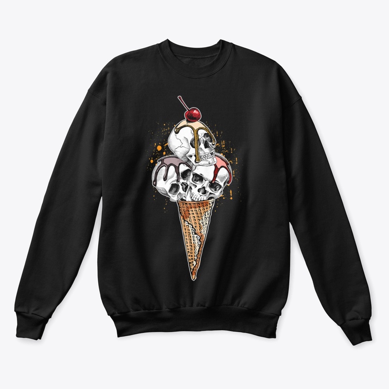 Funny Goth Milkshake Creepy Skulls Icecr