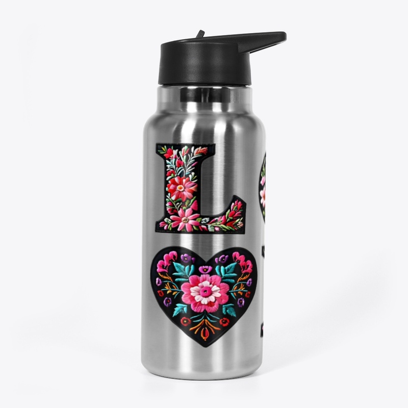 Charming Floral Love Valentine White