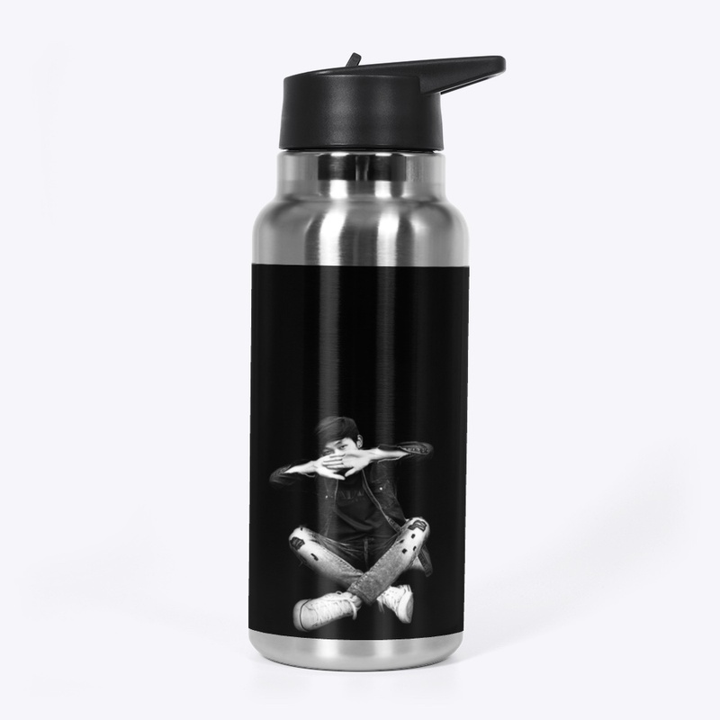 Skull Pose Metal Flask