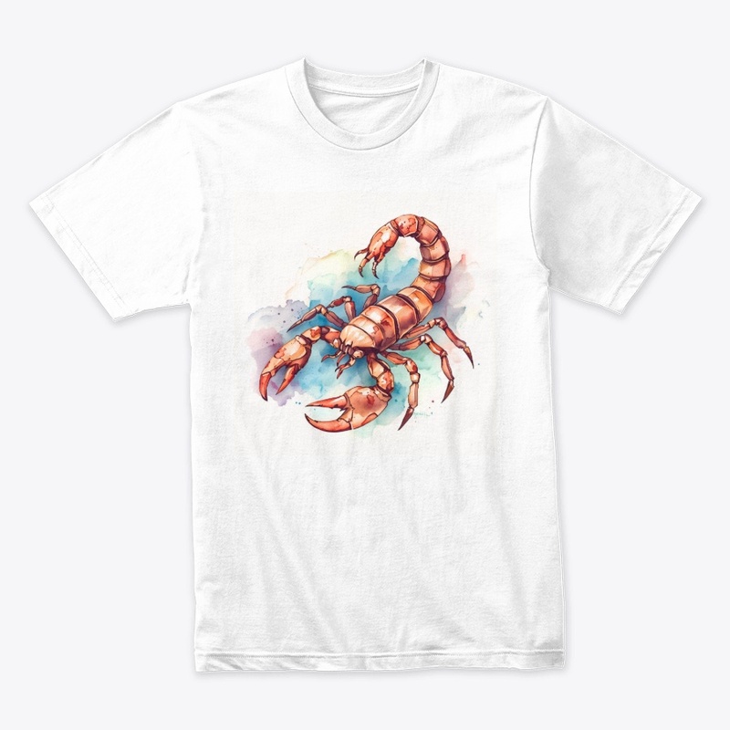 Scorpio in Fiery Watercolors