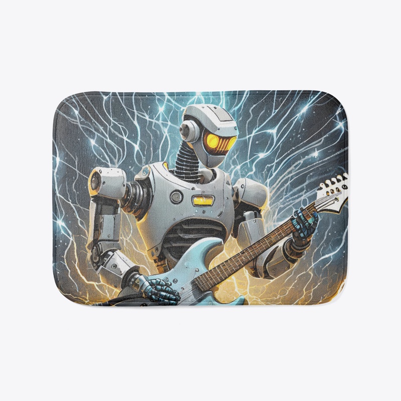 A robot playing guitar