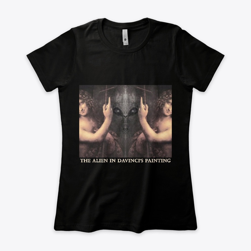 The Alien In Davinci's Painting  T-shirt
