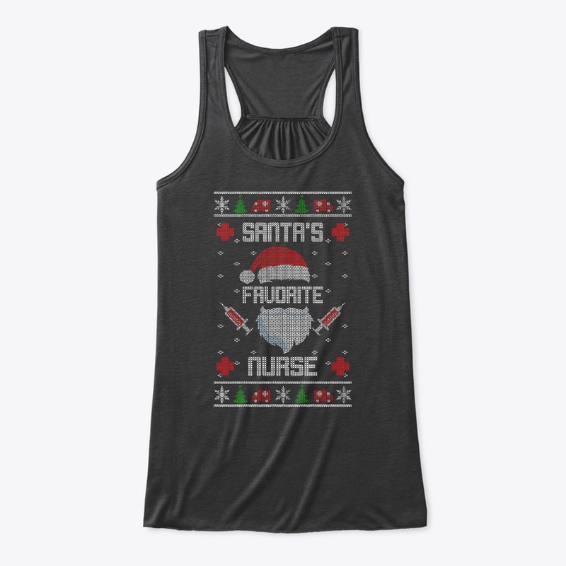 Funny Santa's Favorite Nurse Ugly Shirt