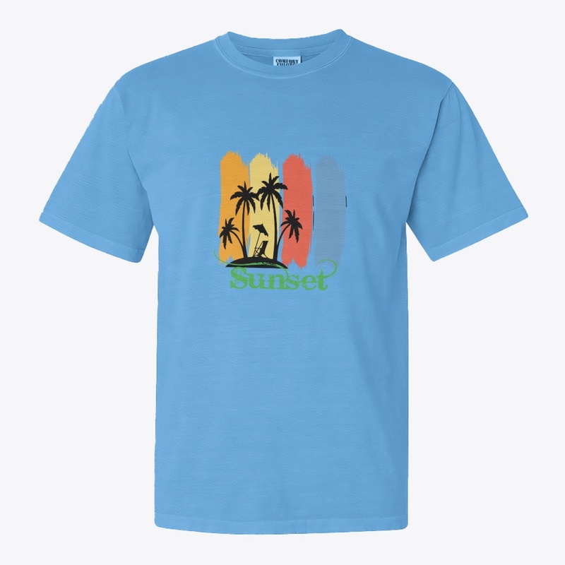 sunset t shirt design