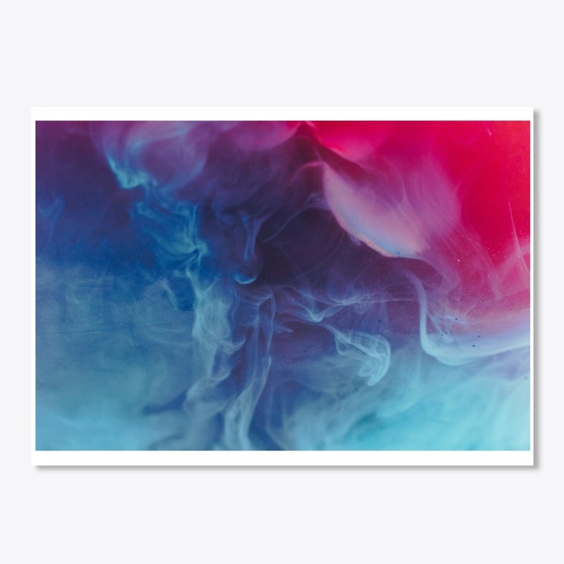 Blue, Red and Black Smoke