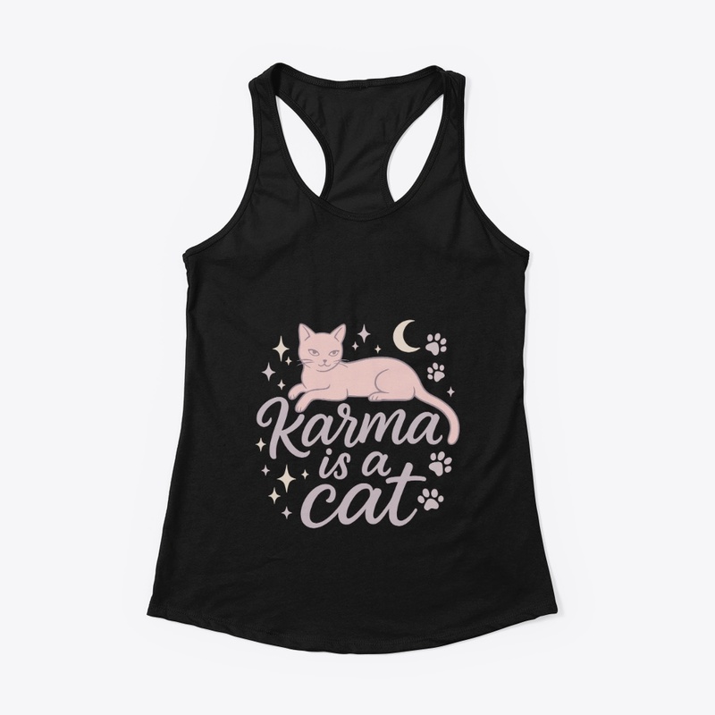 Karma Is a Cat Pastel Art Gift