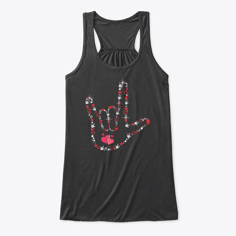 ASL Love Heart Deaf Pride Valentine day