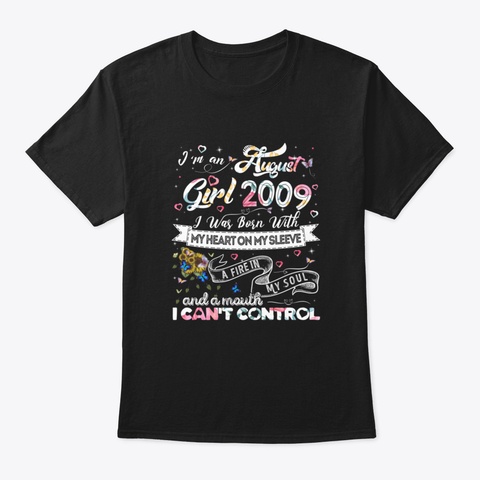 August Girl 2009 All Original Parts Girl Black T-Shirt Front
