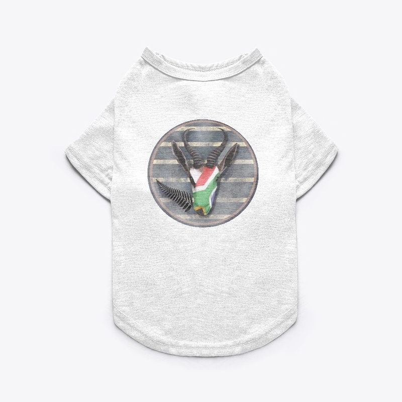 Springbok eating All Black fern