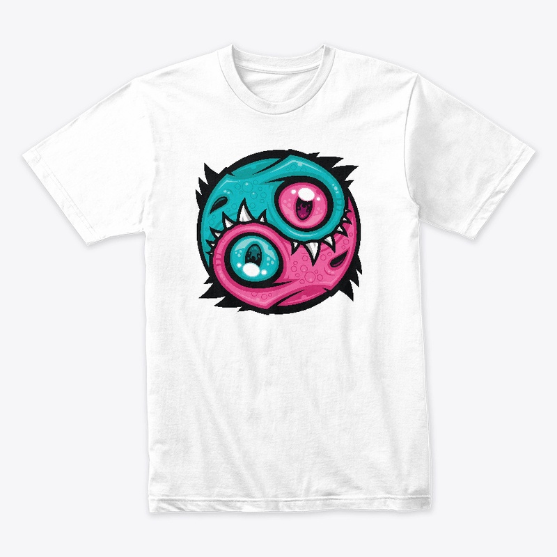 Pink and Teal Yin Yang Dragons