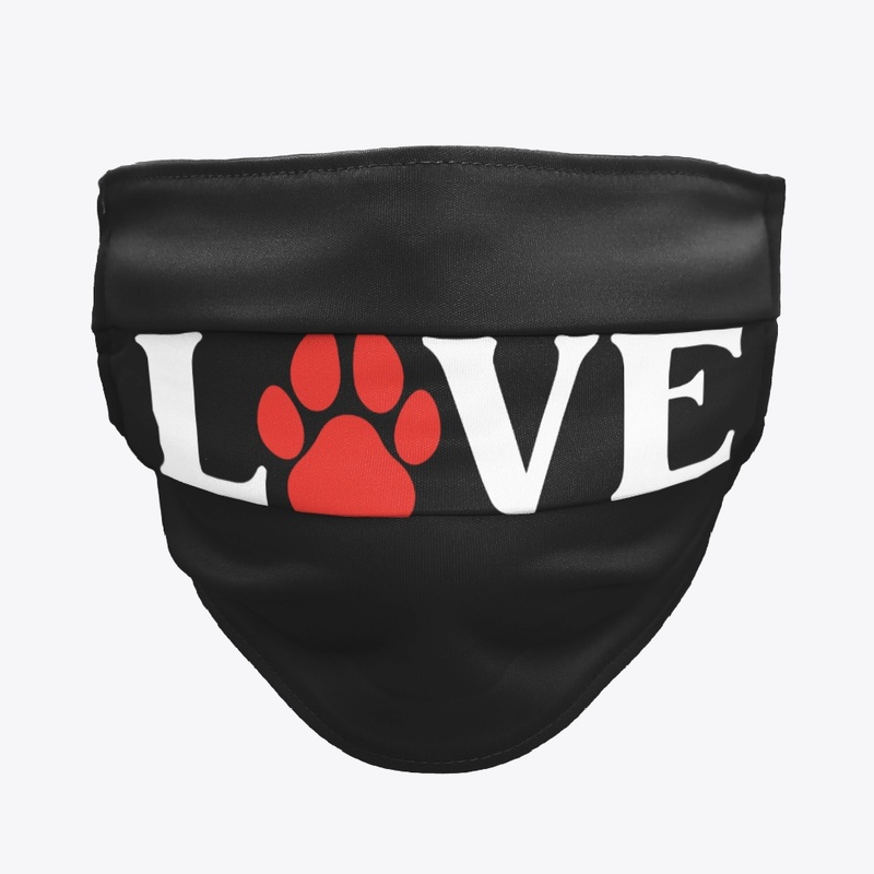 Full Face Paw Print Love Apparel