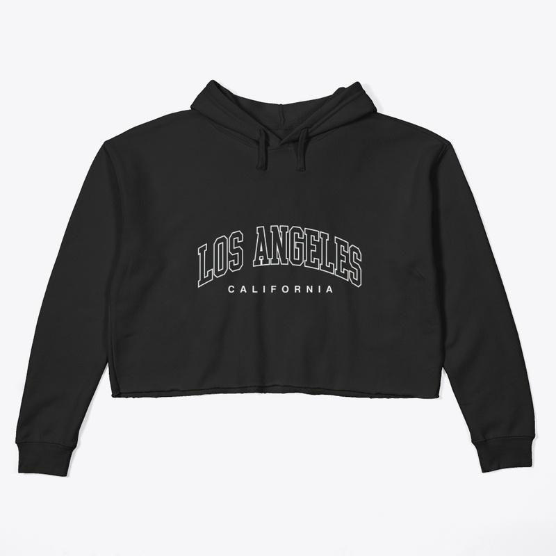 Black Crop Top Hoodie Los Angeles