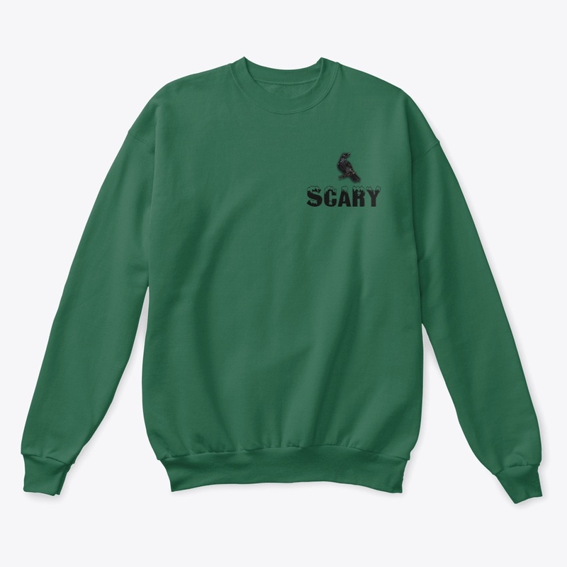 Scary crow design for pullover