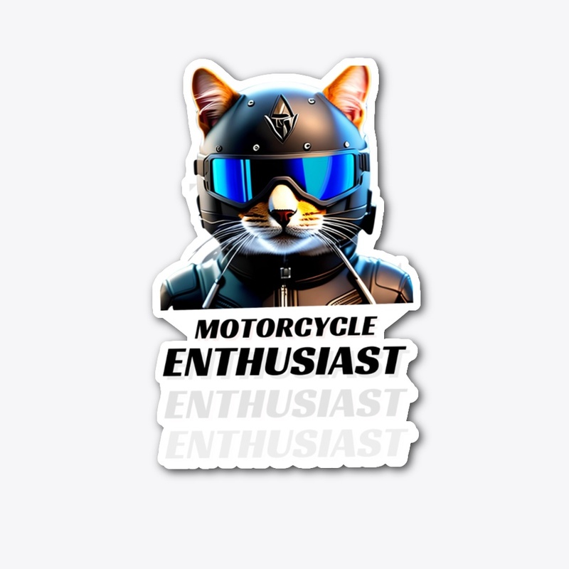 Cat motorcycle enthusiast