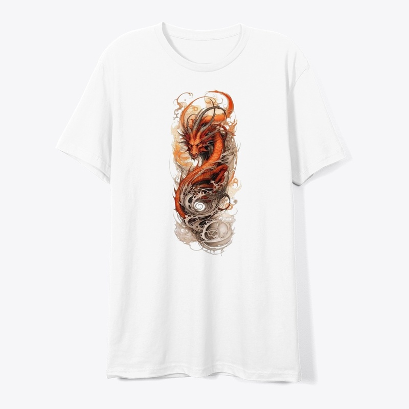 Dragon and tiger design T-shirt