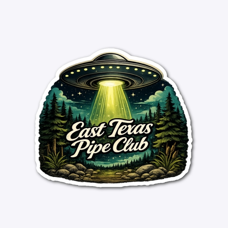 East Texas Pipe Club UFO Forest Sticker