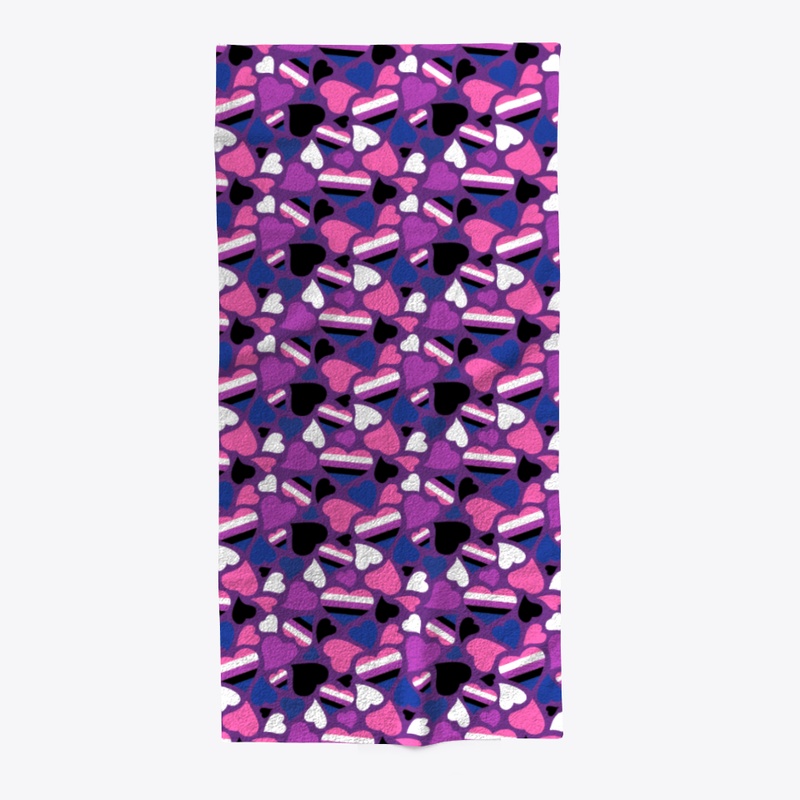 GenderFluid Pride Hearts Pattern