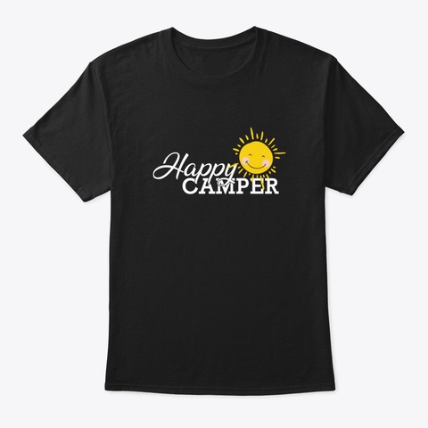 Camper   Happy Camper Black T-Shirt Front