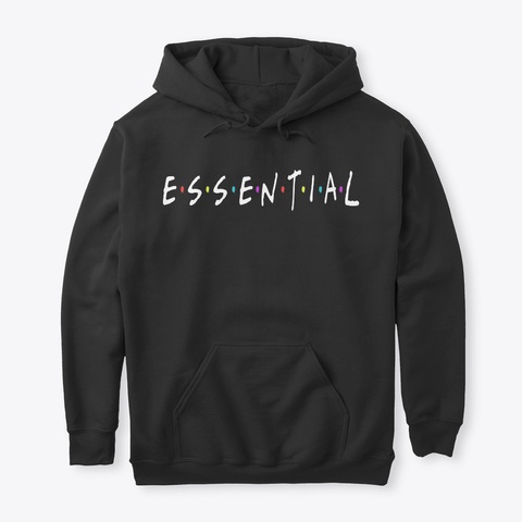 Essential  Employee Shirt Black T-Shirt Front