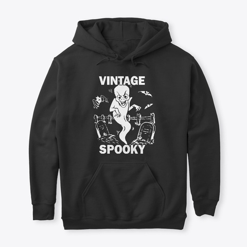 Vintage Spooky Black áo T-Shirt Front